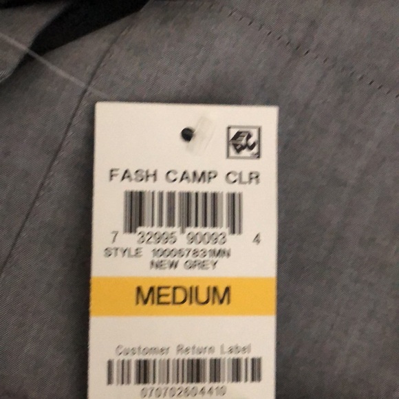 Alfani Men’s Medium Stretch Camp Collar Short Sleeve Button Down, New Grey - Picture 4 of 4